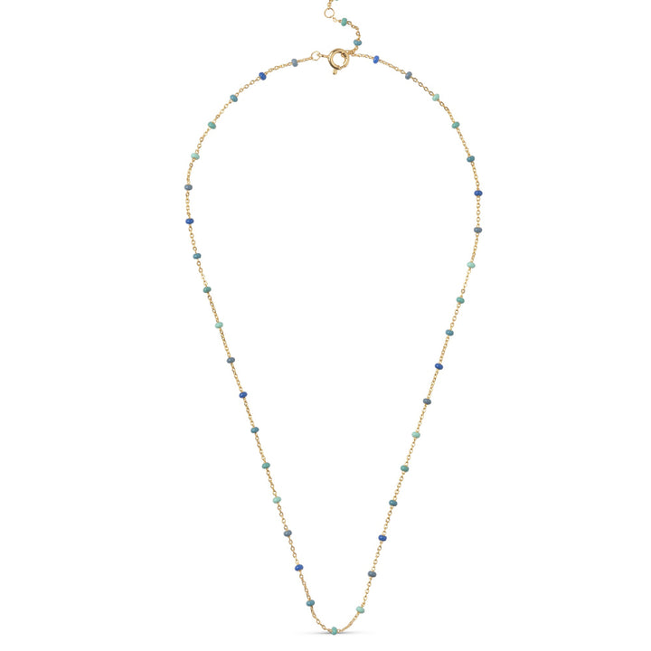 Enamel Lola Halskette Atlantic I Vergoldetes Silber