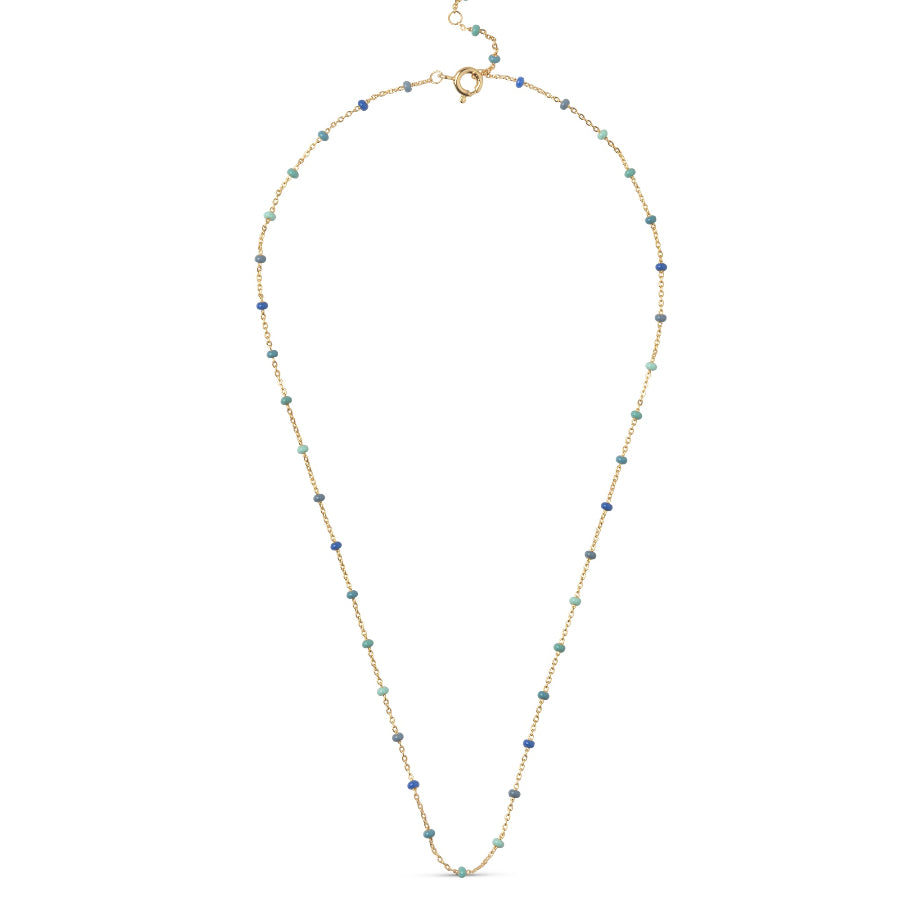 Enamel Lola Halskette Atlantic I Vergoldetes Silber