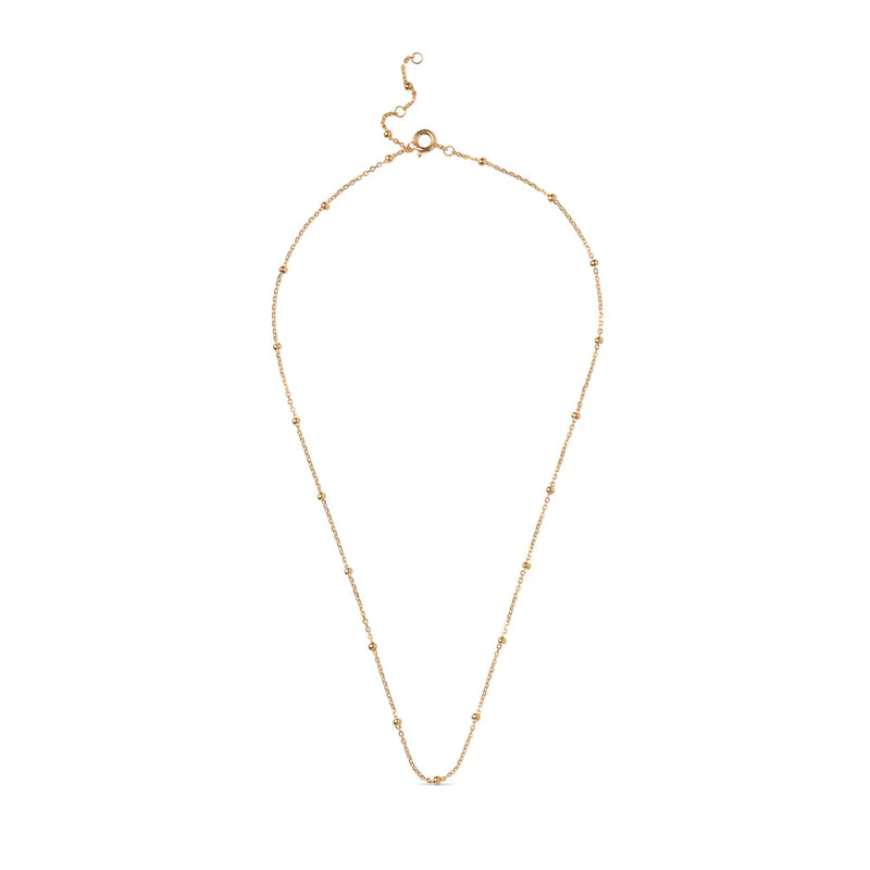 Enamel Beaded Chain Halskæde I Forgyldt Sølv