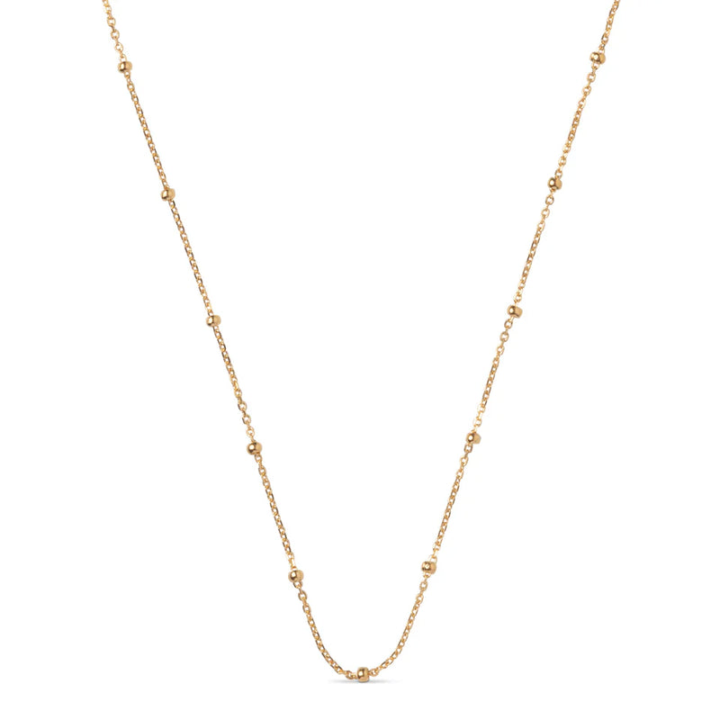 Enamel Beaded Chain Halskæde I Forgyldt Sølv