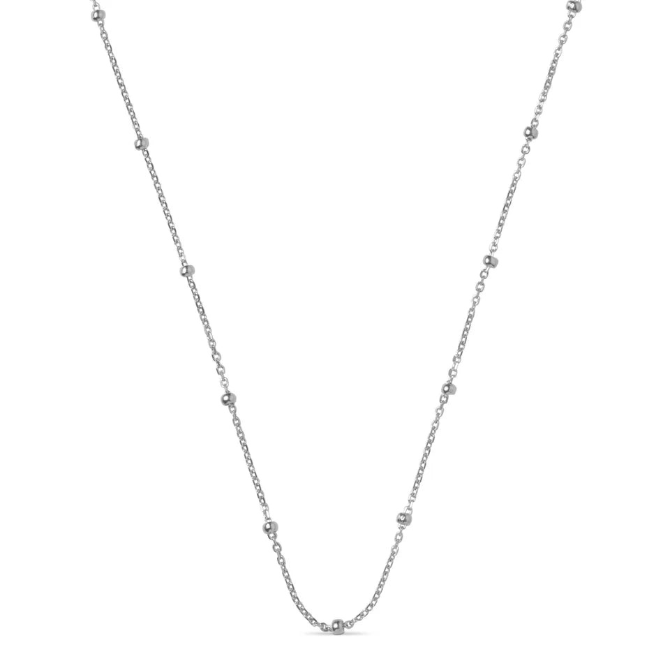Enamel Perlenkettenkette in Silber