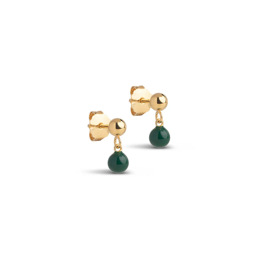 Enamel Mina -Ohrhörer in vergoldetem Silber