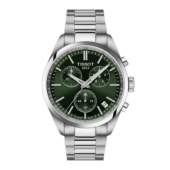 TISSOT PR 100 CHRONOGRAPH MIT GRÜNEM ZIFFERBLATT