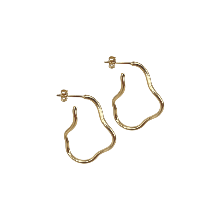Aqua Dulce Curly Hoop Forgyldt - Øreringe - 5718