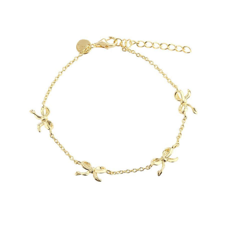 Aqua Dulce Curve Bow Armbånd Forgyldt - 5960 - Armbånd - 5960