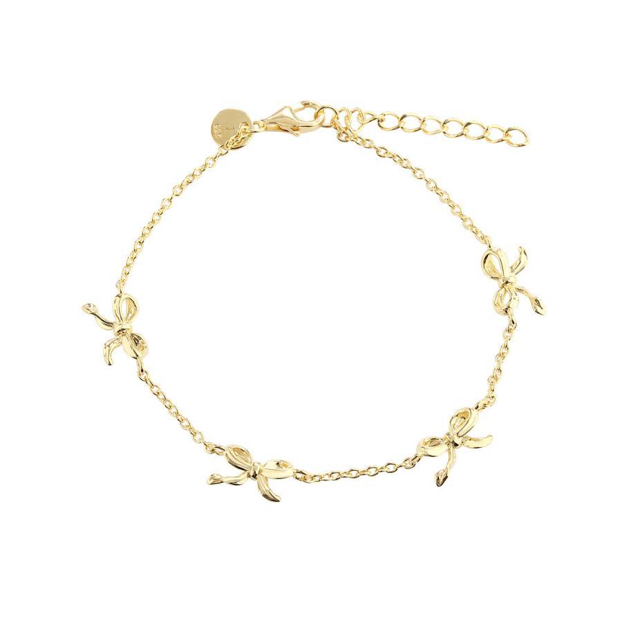 Aqua Dulce Curve Bow Armbånd Forgyldt - 5960 - Armbånd - 5960
