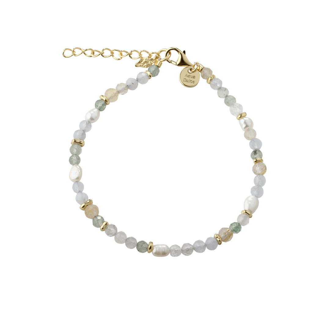Aqua Dulce Fresa Perle Armbånd i Forgyldt Sølv - Armbånd - 6256