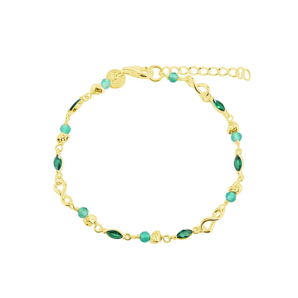 Aqua Dulce Green Garden Armbånd Forgyldt - Armbånd - 5976