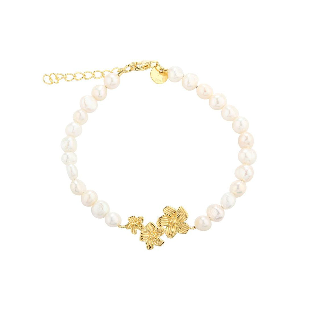 Aqua Dulce Jasmin Pearl Armbånd Forgyldt - 5894 - Armbånd - 5894