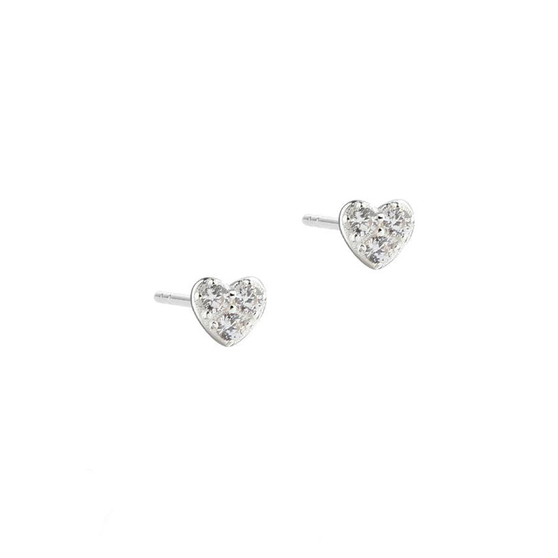 Aqua Dulce Tiny Heart Ørestikker Sølv - Øreringe - 5681