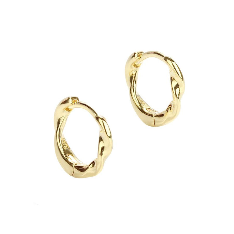 Aqua Dulce Twirl Hoop Forgyldt 13mm - Øreringe - 5635