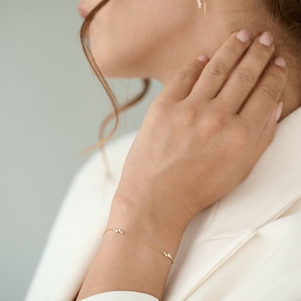 Nuran Aura Armband 14 kt. Gold m. 0,24 ct. Diamant – Produktbild 2