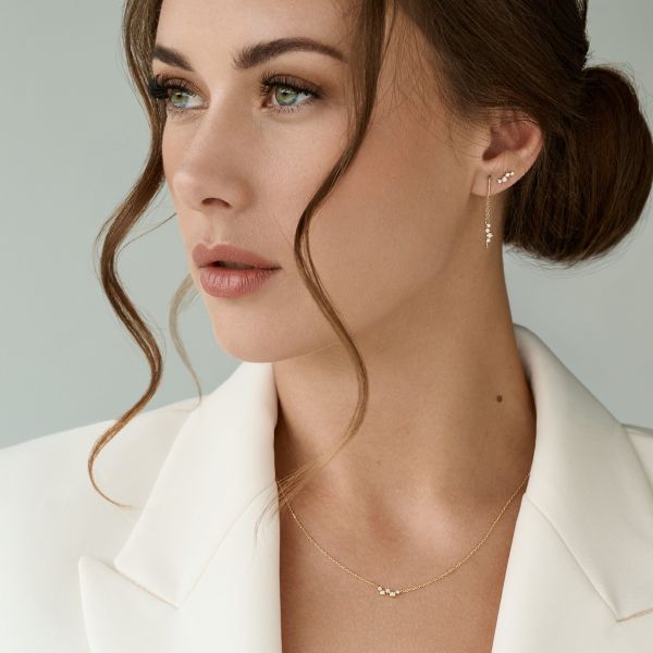 Nuran Aura Halskette 14 kt. Gold mit 0,10 ct. Diamant – Produktbild 2