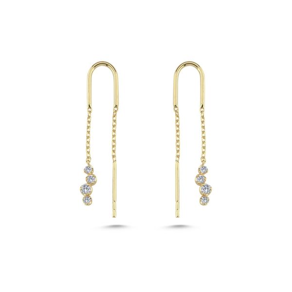 Nuran Aura Ohrhänger 14 kt. Gold m. Diamanten – Ø2621-016RG