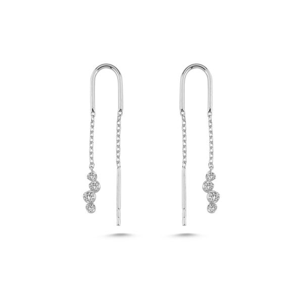 Nuran Aura Ohrhänger – 14 Karat Weißgold & Diamanten – Ø2621-016HG