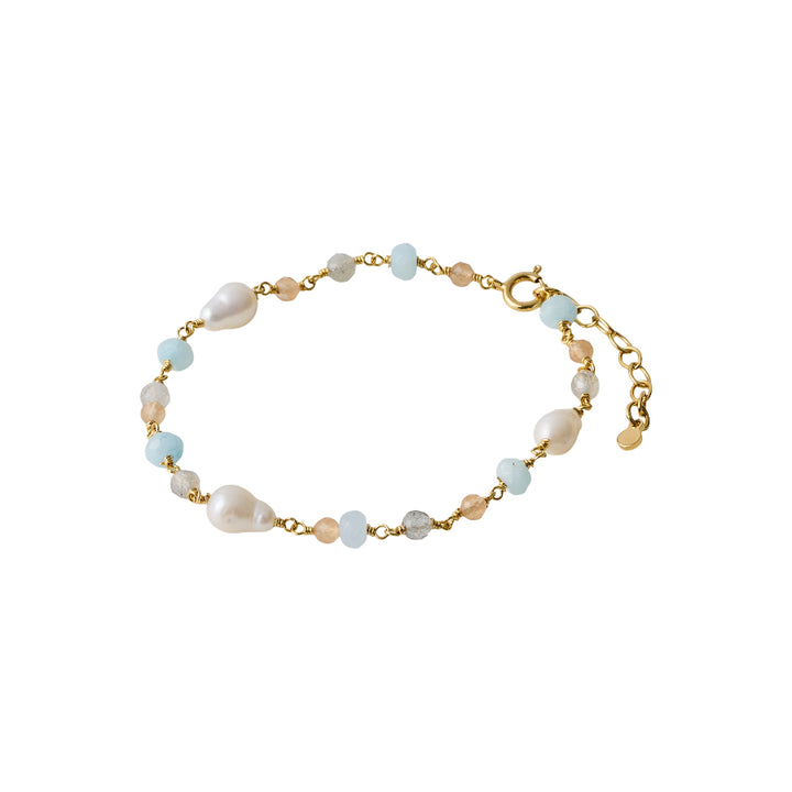 Pernille Corydon Mellow Blue Armband – Vergoldet