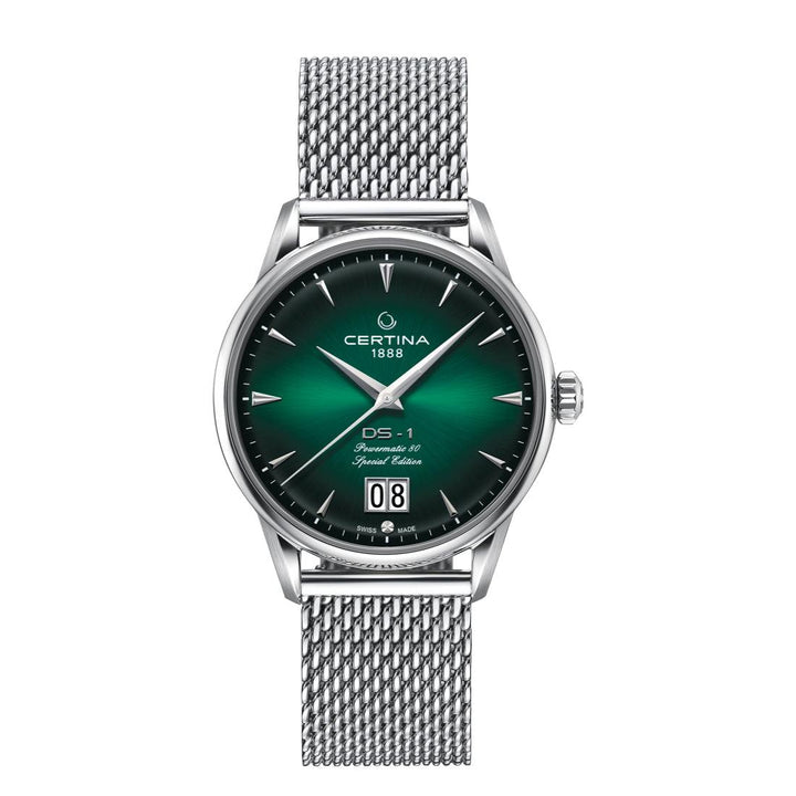 Certina DS-1 Big Date - Grøn Urskive - Herreur - C0294261109160