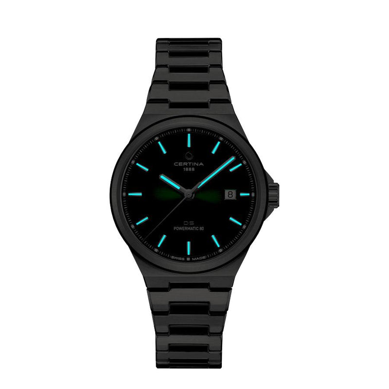 Certina DS-7 Powermatic 80 - Grøn PVD-belægning 39mm - - C0434072209100