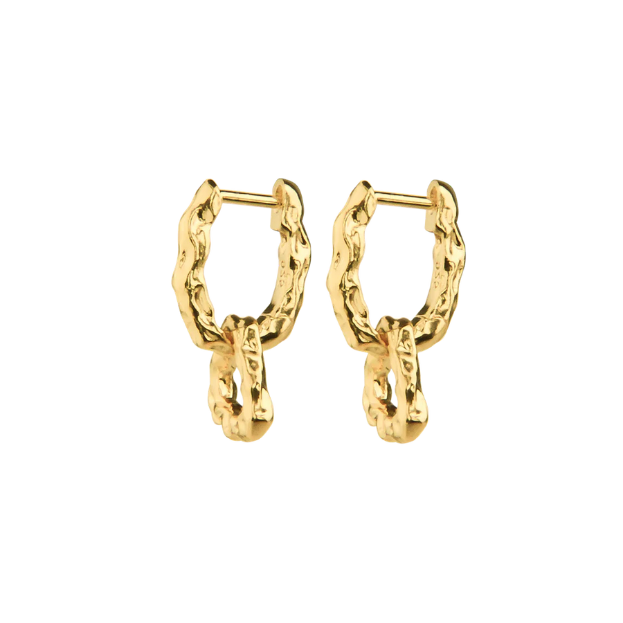 Jeberg Jewellery – Pirouette – Doppel-Creolen aus vergoldetem Silber