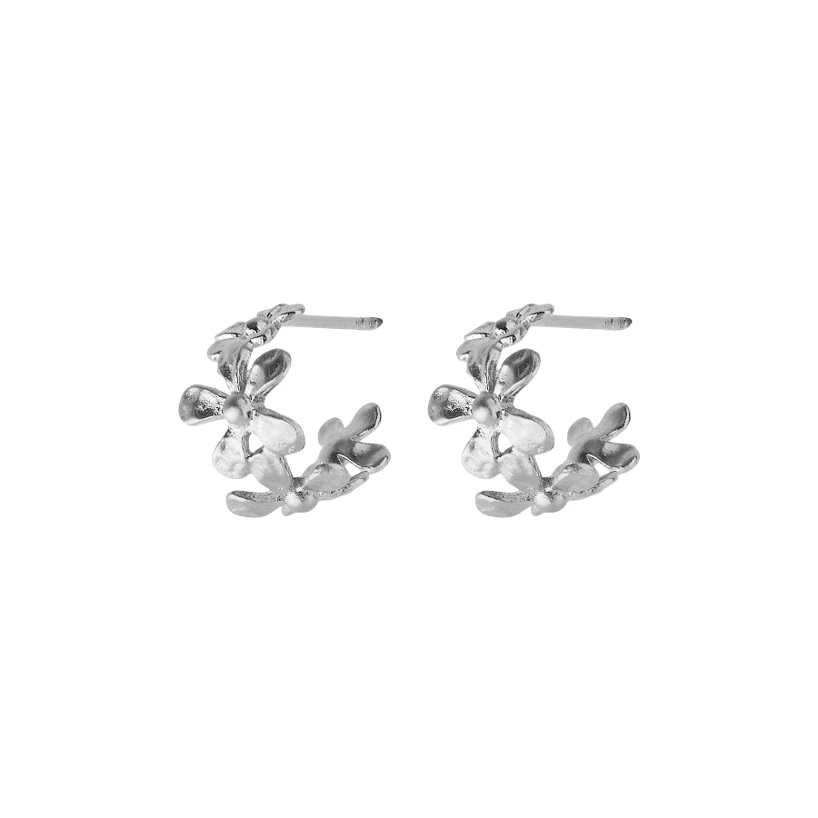 Pernille corydon Wild Poppy Creolen – Silber