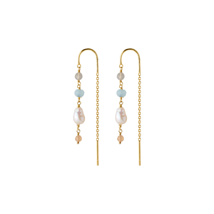 Pernille Corydon Mellow Blue Ohrringe – Vergoldet