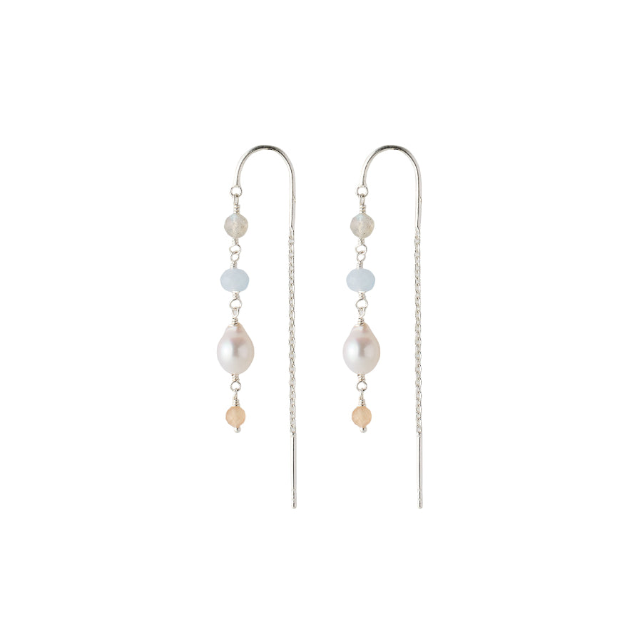 Pernille Corydon Mellow Blue Ohrringe - Silber