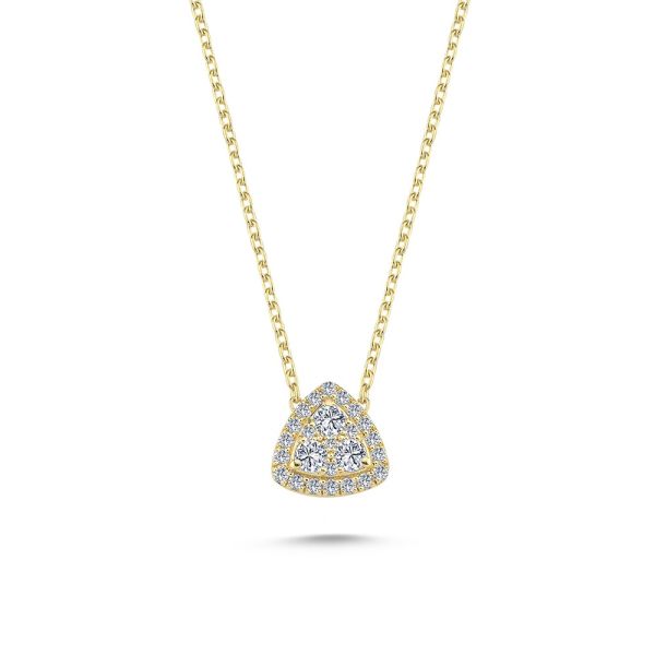Nuran Elé Halskette – 14 Karat Gold & Diamanten – V2601RG-029