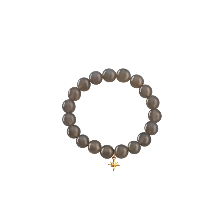 Maanesten Elio Vergoldetes Armband mit grauem Achat – Produktbild 2