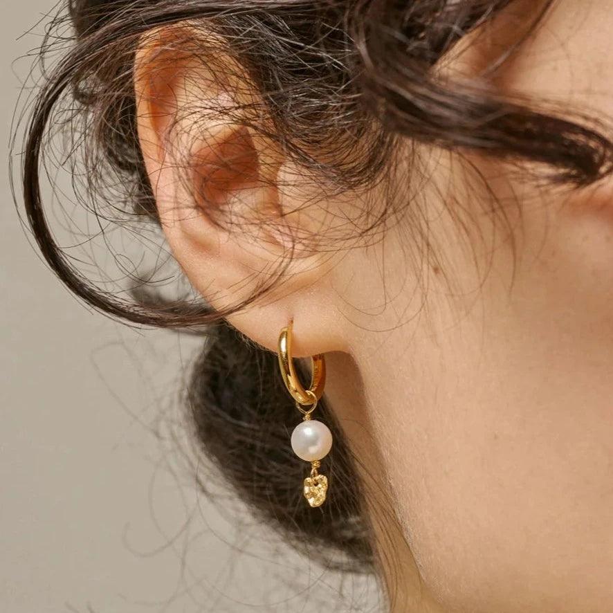 Enamel Cara Forgyldte Hoops - E372GM - Øreringe - E372G