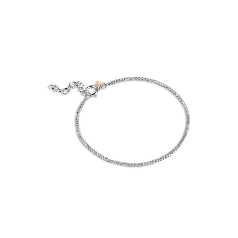 Enamel Curb Chain armbånd sølv - B123S - Armbånd - B123S