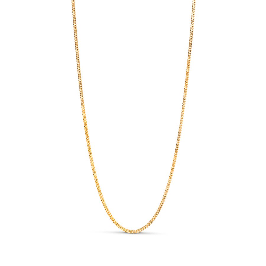 Enamel Curb Chain Necklace Forgyldt Sølv - N115G - Halskæder - N115G