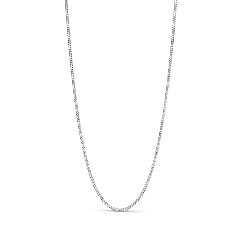 Enamel Curb Chain Necklace Sølv - N115S - Halskæder - N115S