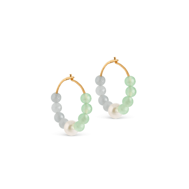 Enamel Kalea Hoops I Forgyldt Sølv - E367G - Øreringe - E367G