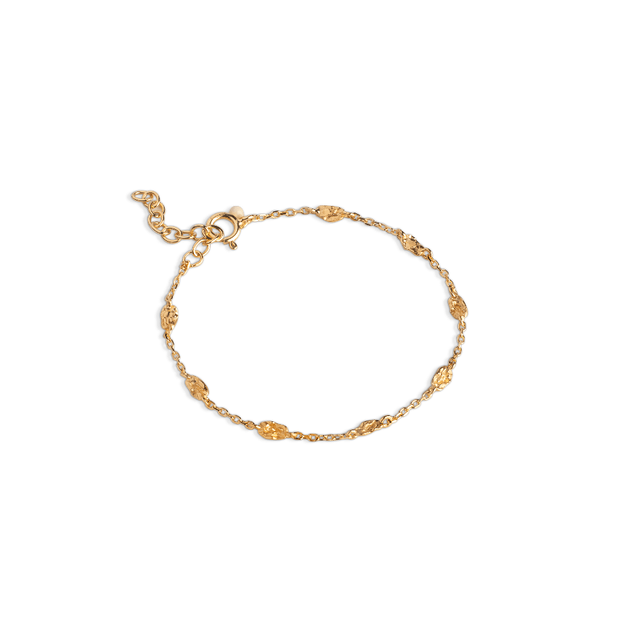 Enamel Kia-Armband aus vergoldetem Silber mit feinen ovalen Details in Gold, elegante Kette. Modell B124GM-B124GM-1.