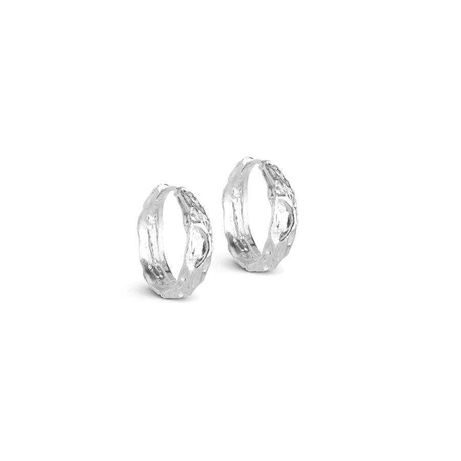 Enamel Nela Sølv Hoops 20 mm - E370SM - Øreringe - E370SM