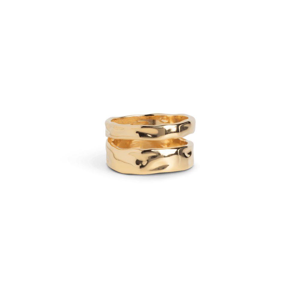 Enamel Sandra Statement Ring - Forgyldt - R92G - Ringe - R92G-001