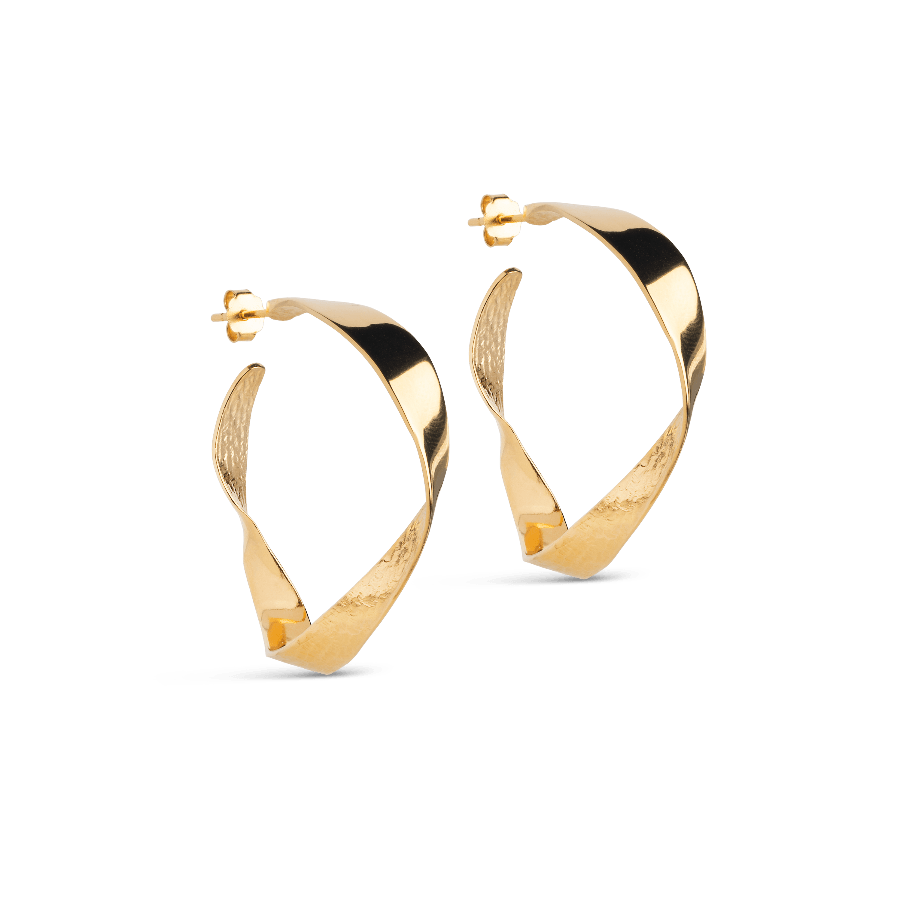 Enamel Scarlet Large Hoop I Forgyldt Sølv - E365GM - Øreringe - E365GM