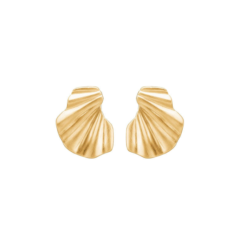 Enamel Wave sølvforgyldt ørestikker - E70GM - Øreringe - E70GM