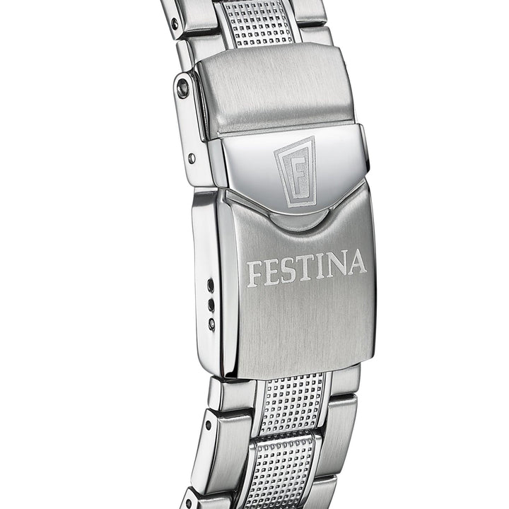 Festina Herrenuhr Diver mit geschlossener Schnalle und Details aus gebürstetem Stahl, Modell F206691