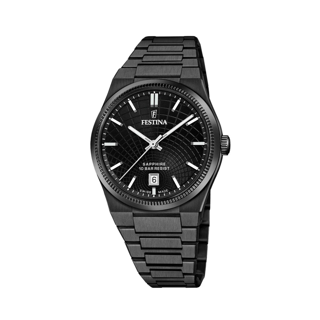 Festina Herreur Swiss Made Sort PVD - Herreur - F20080/1