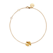Flora Danica Vierblättriges Kleeblatt-Armband – versilbert