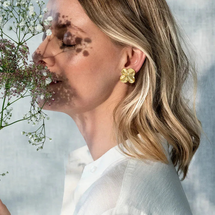 Flora Danica Firkløver Ear Clips Forgyldt - Øreringe - 907.FLC-EACLIPS-G