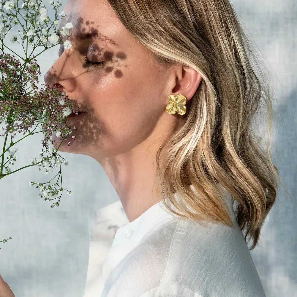 Flora Danica Firkløver Ear Clips Forgyldt - Øreringe - 907.FLC-EACLIPS-G