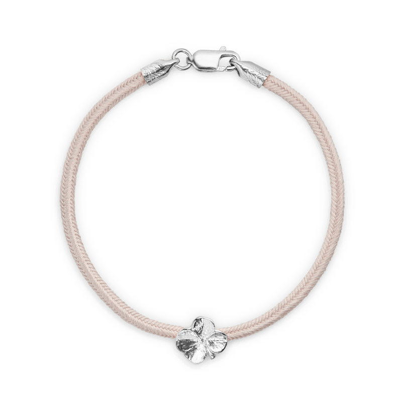 Flora Danica Firkløver Silke Armbånd Rosa - Sølv - Armbånd - 907.FLC-SILK-ROSE-S-001