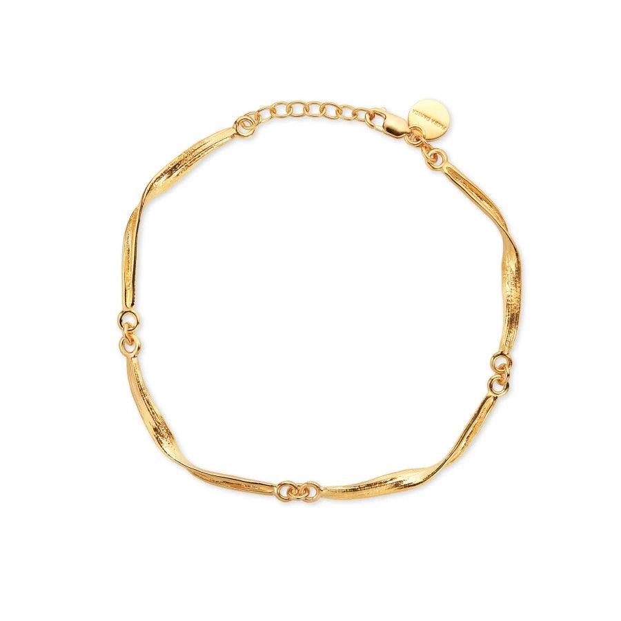 Flora Danica Græs Armbånd - Forgyldt - Armbånd - 907.GR-BRLO-G