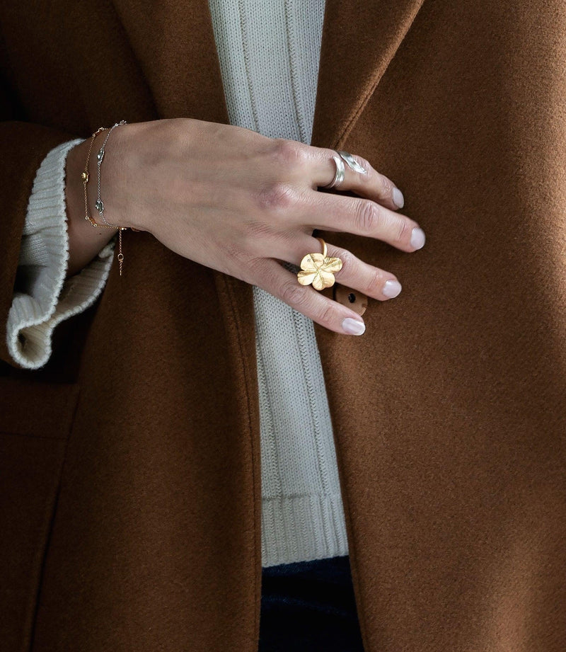 Flora Danica Græs Statement Ring - Sølv - Ringe - 907.GR-STRI-S-001