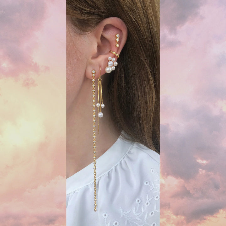 The Earring Shop Serena Ohrstecker rechts versilbert