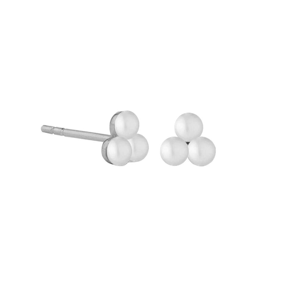Jeberg Cordelia Triple Pearl Sølv Ørestikker - Øreringe - 52717