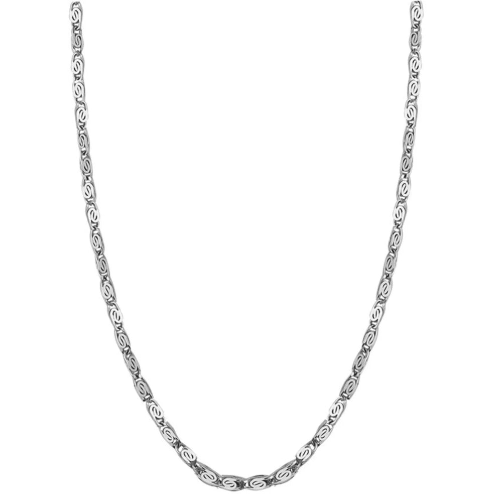 Jeberg Jewellery Effy-Halskette in Silber mit elegantem, gedrehtem Kettendesign. Modell 44280-42-S.