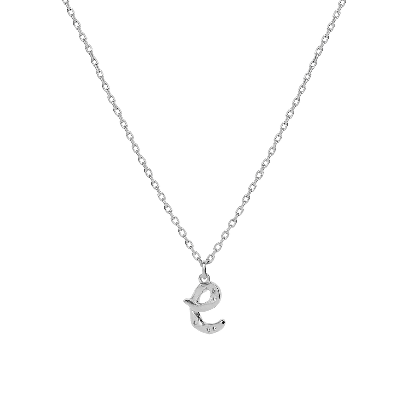 Maanesten Alphabet Letter Halskæde Sølv - Bogstavs Vedhæng A-Z - Halskæde - 2744C-005